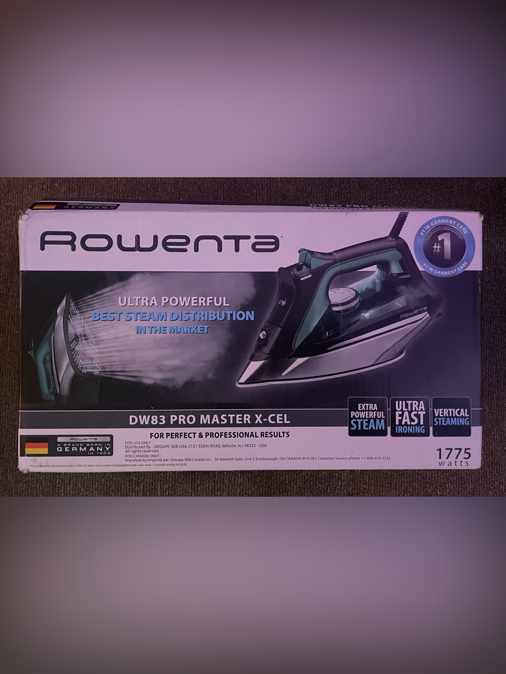 Rowenta DW83 Pro Everlast Master X-Cel Steam Iron